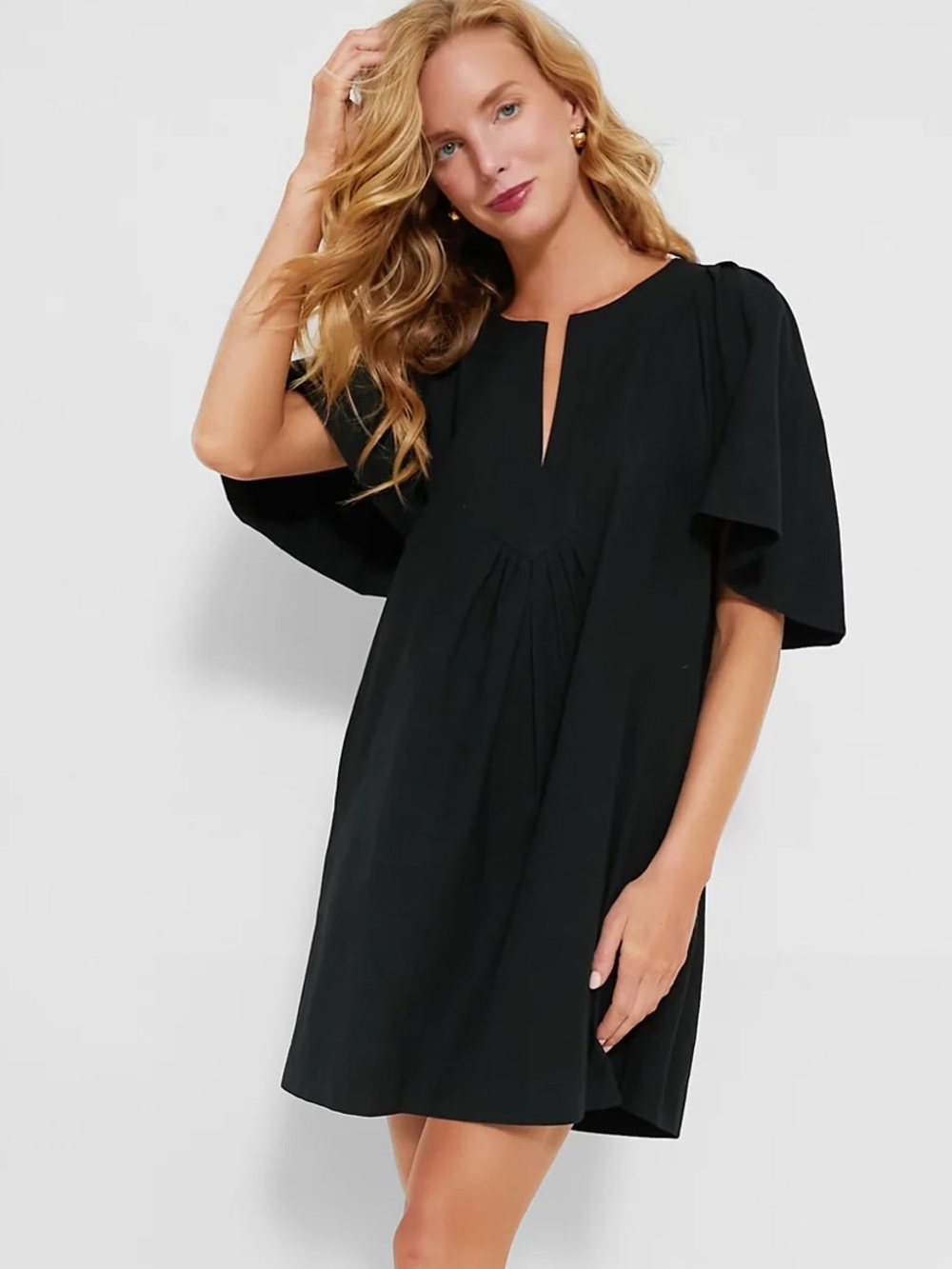New with tags Pomander Place size M black Finley Flutter sleeve cotton dress